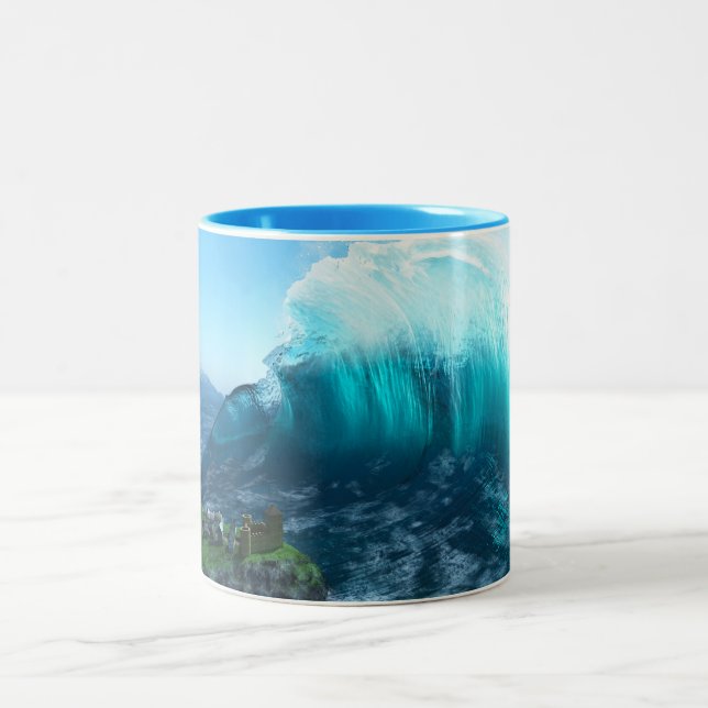 Unter der Wave-Tasse Zweifarbige Tasse (Mittel)
