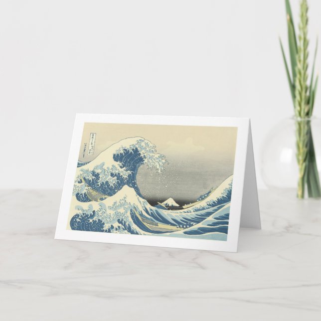 Unter der Welle von Kanagawa, Hoku Karte (Vorderseite)