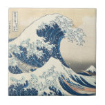 Unter der Welle weg von Kanagawa Fliese<br><div class="desc">Unter der Welle weg von Kanagawa durch Hokusai © Bridgeman Bilder</div>
