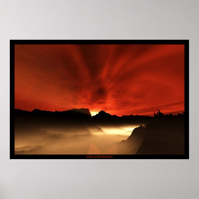 unter einem blutrünstigen Himmel Poster (Vorne)
