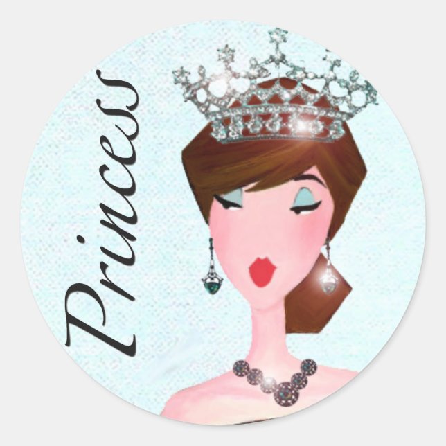 Unter einem Tiara Stand / Princess Aufkleber (Vorderseite)