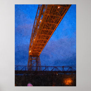 Unter einer erhöhten Aufhängebrücke malen Drucken Poster