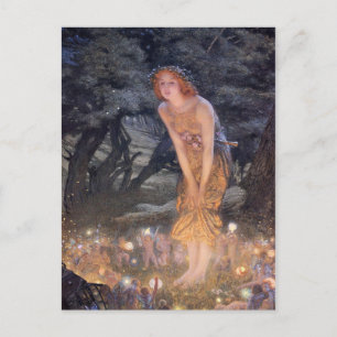 Unter Feen Vintage Postkarte