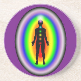 Unter Glas Reinigung und Wiederaufladung Chakras Getränkeuntersetzer