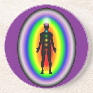 Unter Glas Reinigung und Wiederaufladung Chakras Getränkeuntersetzer