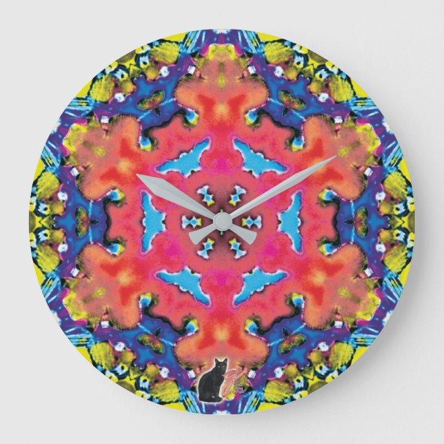 Unter Kaleidoskop Große Wanduhr (Vorderseite)