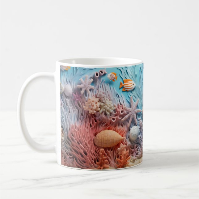 Unter Meer 3D Kaffeetasse (Links)
