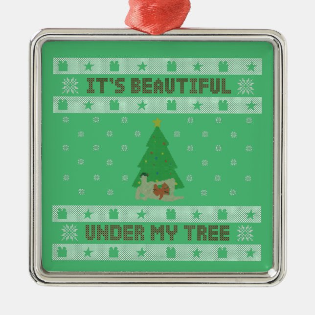 Unter meinem Baum-Ornament Ornament Aus Metall (Vorne)