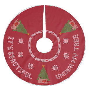 Unter meinem Baumrock Polyester Weihnachtsbaumdecke