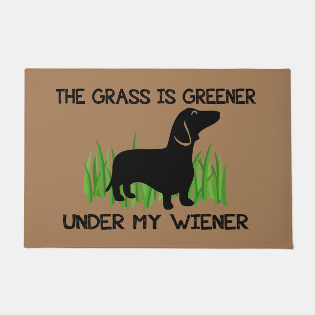 Unter meiner Dackel Magnet ist das Gras grüner Fußmatte (Vorderseite)