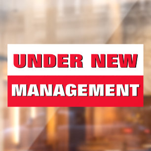 Unter neuer Führung Kleinunternehmen Fensteraufkleber