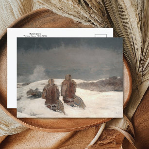Unter Null Winter Landschaft Winslow Homer Postkarte