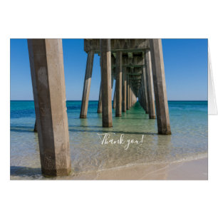 Unter Pensacola Beach Pier Danke Karte