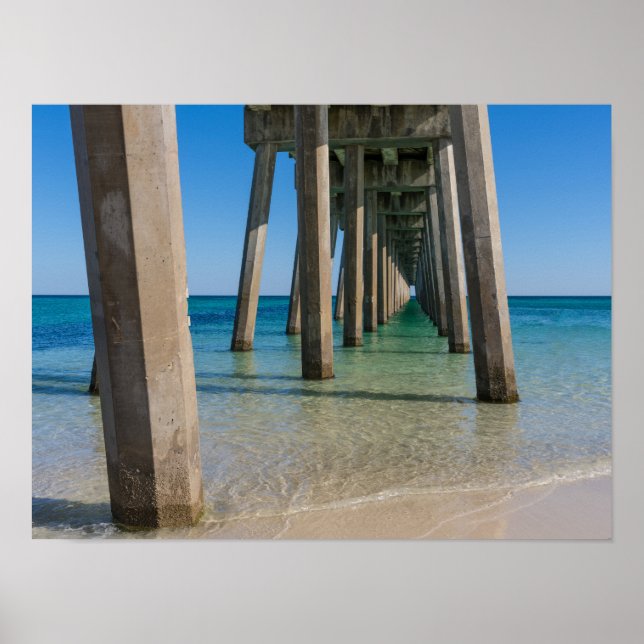 Unter Pensacola Beach Pier Poster (Vorne)