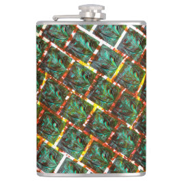 Unter schmutzigen und rostigen Grillen Flachmann