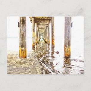 Unter Scripps Pier Postkarte