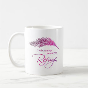 Unter seinen Flügeln werden Sie Zuflucht finden Kaffeetasse