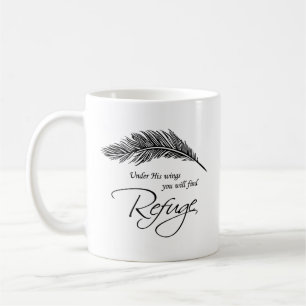 Unter seinen Flügeln werden Sie Zuflucht finden Kaffeetasse