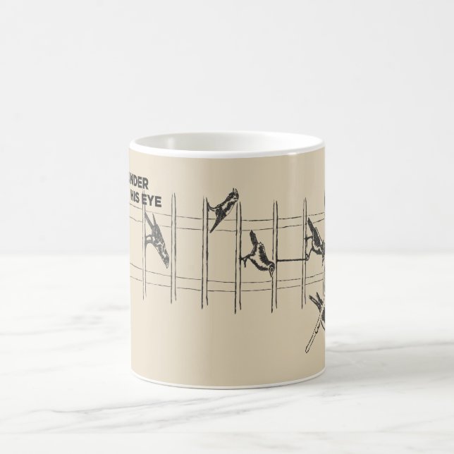 Unter seiner Augen-Tasse Kaffeetasse (Mittel)