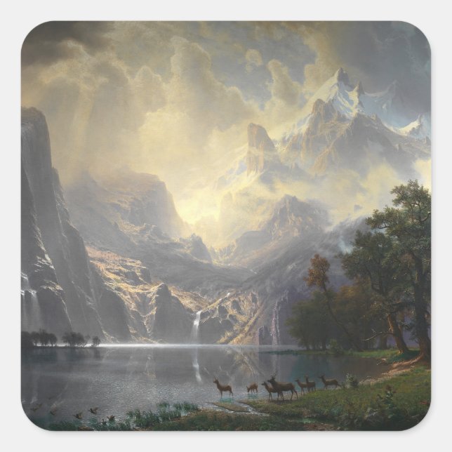 Unter Sierra Nevada Quadratischer Aufkleber (Vorderseite)