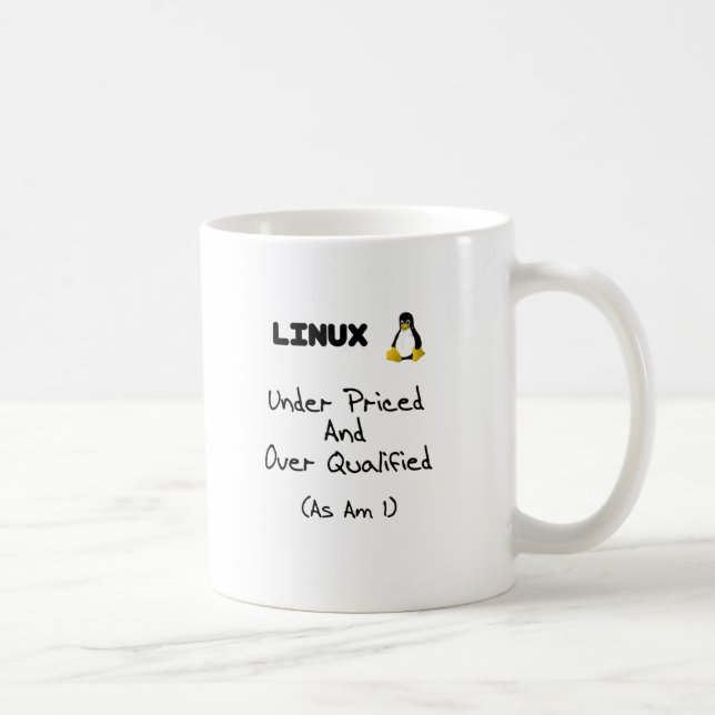 Unter veranschlagter Linux-Tasse Kaffeetasse (Rechts)