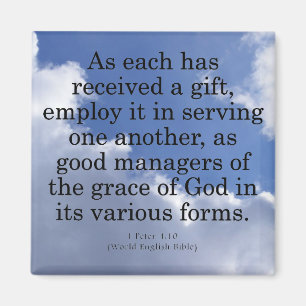 Unter Verwendung der Geschenke von Gott1 Magnet