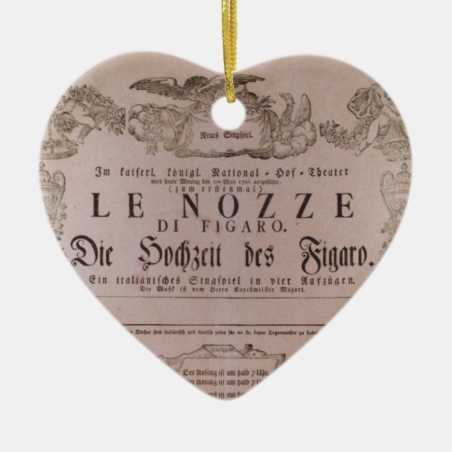 unter Verwendung von Filmen von Wolfgang Amadeus M Keramik Ornament (Vorne)