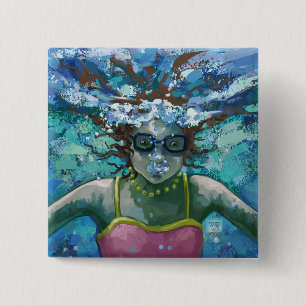 Unter Wasser schwimmen Button