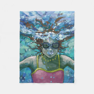 Unter Wasser schwimmen Fleecedecke