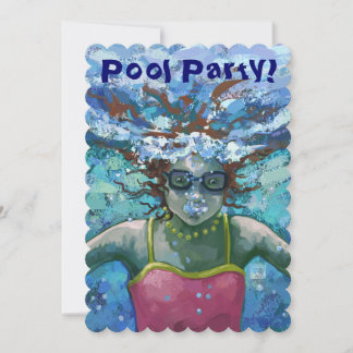 Unter Wasser schwimmen Party einladen Einladung