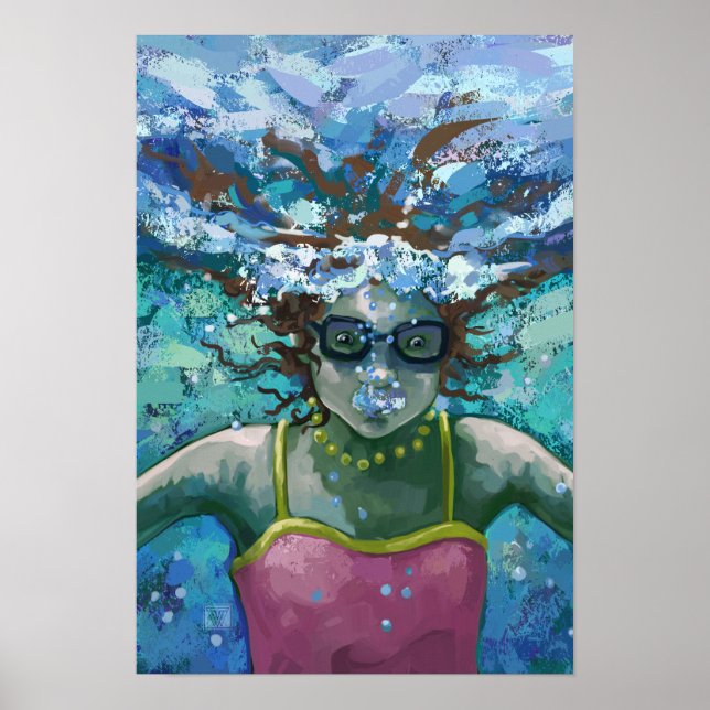 Unter Wasser schwimmen Poster (Vorne)