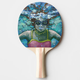 Unter Wasser schwimmen Tischtennis Schläger