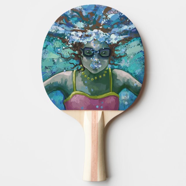 Unter Wasser schwimmen Tischtennis Schläger (Vorderseite)