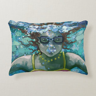Unter Wasser schwimmen Zierkissen