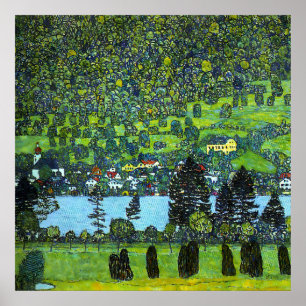Unterach am Altersee von Gustav Klimt Poster