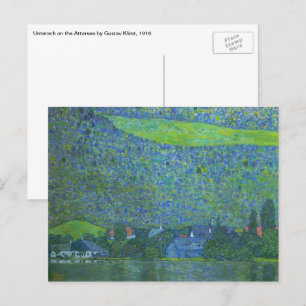Unterach am Attersee von Klimt, Vintage Art Nouvea Postkarte