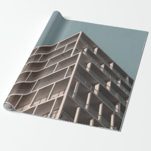 UNTERANSICHT EINES HOCHHAUSES GESCHENKPAPIER