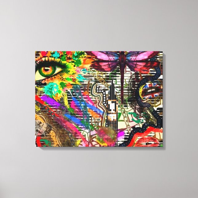 Unterbewusste Träume Digitale Collage von KEB Leinwanddruck (Vorderseite)