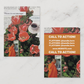 Unterbrechen Sie die Kaffeezeit am Morgen nicht Visitenkarte