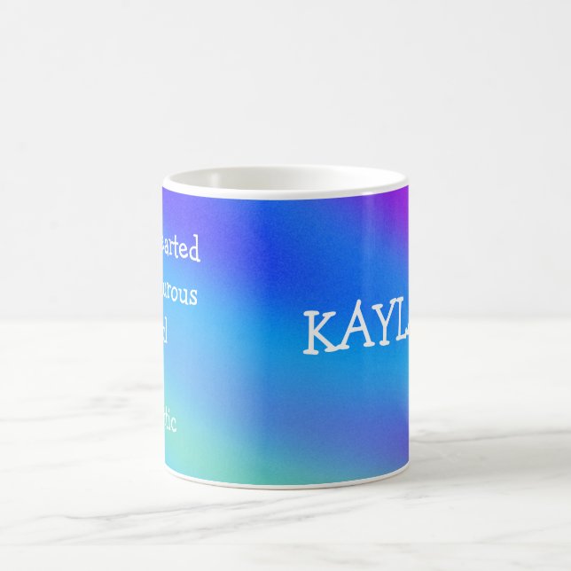Unterbrechen wir den Brief "Kayla" mit Buchstaben  Kaffeetasse (Mittel)