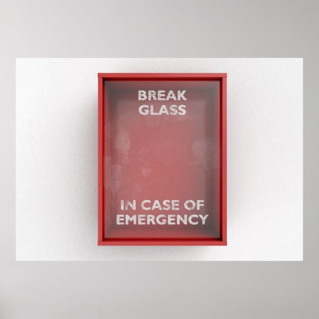 Unterbrechung im Falle einer Rot-Box Poster (Vorne)