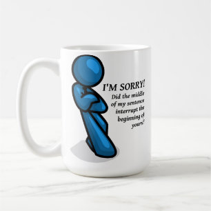 Unterbrechung Lustiger Becher Kaffeetasse