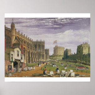 Unterburg mit Blick auf die St George's Chapel und Poster