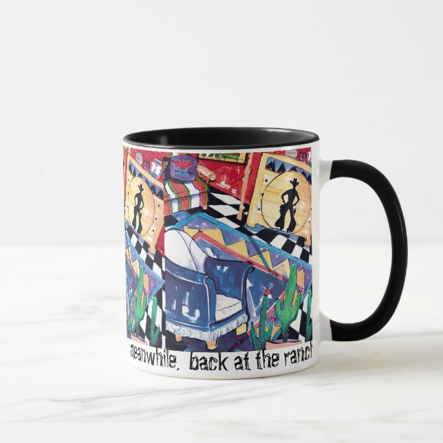 Unterdessen-Zurück-an-d-Ranch Tasse (Rechts)