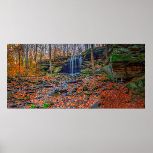 Untere Dundee Falls, Beach City Wilderness Area, O Poster