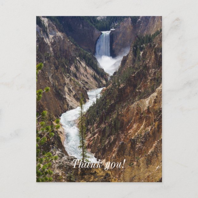 Untere Fälle des Yellowstone Postkarte (Vorderseite)