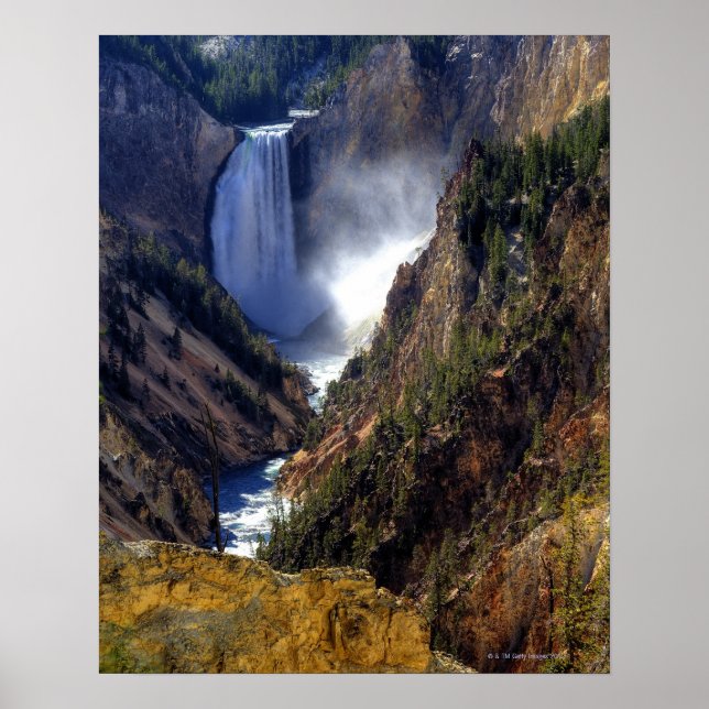 Untere Gelbsteinfälle, Yellowstone National Poster (Vorne)