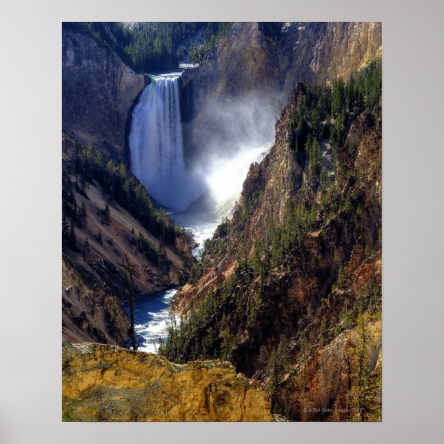 Untere Gelbsteinfälle, Yellowstone National Poster (Vorne)