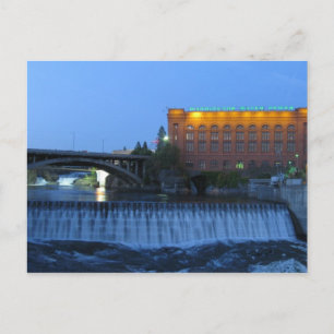 Untere Spokane-Fälle Postkarte