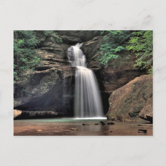 Untere Wasserfälle, Alte Menschenhöhle, Hügel des  Postkarte (Vorderseite)